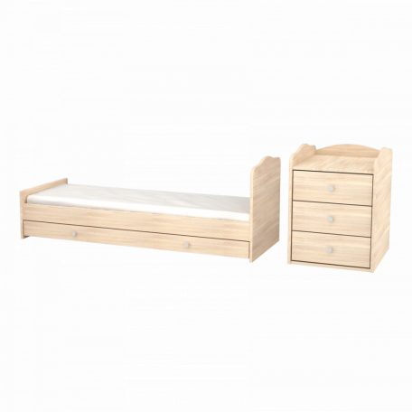 Timba Niki 3 fiókos kombinált gyermekágy - borostyán