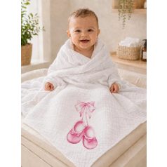   Textil tetra kifogó rózsaszín Cipős mintával 140*140 cm 