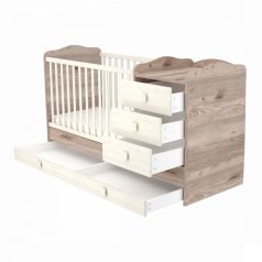 Timba Viki 3 fiókos kombinált gyermekágy - krém-fűz