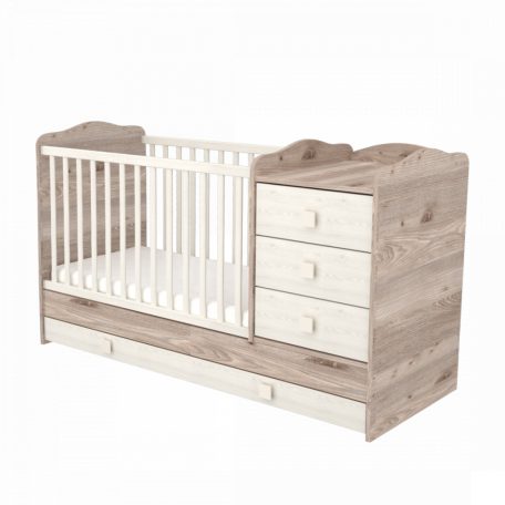 Timba Viki 3 fiókos kombinált gyermekágy - krém-fűz