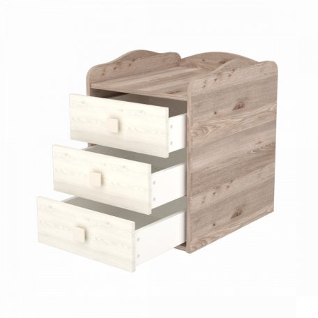 Timba Viki 3 fiókos kombinált gyermekágy - krém-fűz