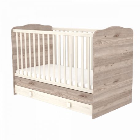 Timba Viki átalakítható ágyneműtartós gyermekágy 70x140cm-es - krém-fűz