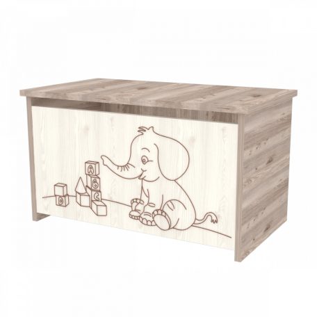 Timba Viki Elefántos játéktároló láda Krém-Fűz