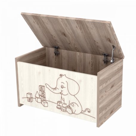 Timba Viki Elefántos játéktároló láda Krém-Fűz