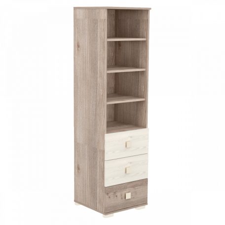 Timba Viki 3 fiókos nyitott szekrény Krém-Fűz
