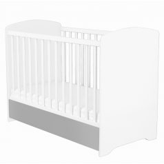   Timba Erik 60x120 cm zárt végű ágyneműtartós gyermekágy
ezüst-fehér