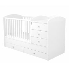 Timba Félix Maxi Kombi 5 fiókos gyermekágy Fehér