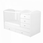 Timba Félix Maxi Kombi 5 fiókos gyermekágy Fehér