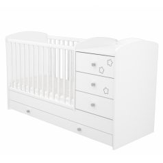 Timba Félix 3 fiókos kombinált gyermekágy - fehér