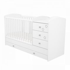 Timba Félix 3 fiókos kombinált gyermekágy - fehér