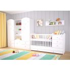 Timba Félix 3 fiókos kombinált gyermekágy - fehér