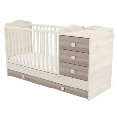 Babastar Lovely Kombinált 3 fiókos gyermekágy Fűz-Krém