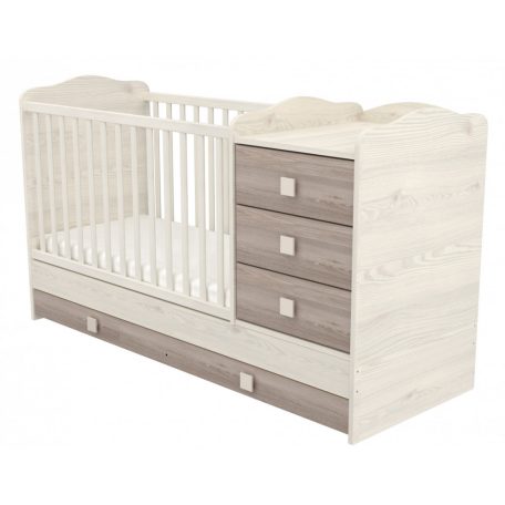 Babastar Lovely Kombinált 3 fiókos gyermekágy Fűz-Krém
