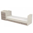 Babastar Lovely Kombinált 3 fiókos gyermekágy Fűz-Krém