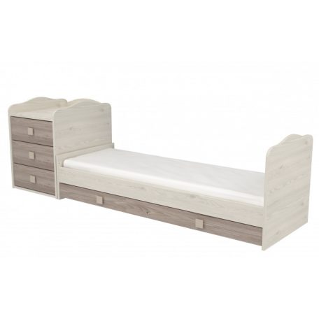 Babastar Lovely Kombinált 3 fiókos gyermekágy Fűz-Krém