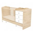 Babastar Comfort Kombinált 3 fiókos gyermekágy  Borostyán-fehér