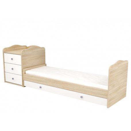 Babastar Comfort Kombinált 3 fiókos gyermekágy  Borostyán-fehér