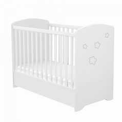   Timba Félix 60x120-as zárt végű ágyneműtartós gyermekágy - fehér