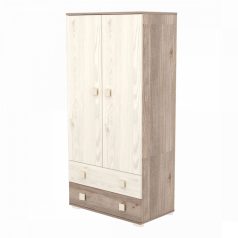 Timba Viki Kétajtós kétfiókos állószekrény Krém-Fűz