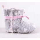 Yo! Babakocsi cipő 6-12 hó - szürke rózsaszín masnival