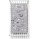 Pamut ágynemű huzat 100*135 cm - Szürke cica 