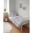 Pamut ágynemű huzat 100*135 cm - Szürke cica 