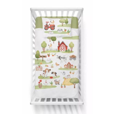 Pamut ágynemű huzat 90*120 cm - Farm szürke 