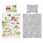 Pamut ágynemű huzat 90*120 cm - Farm szürke 