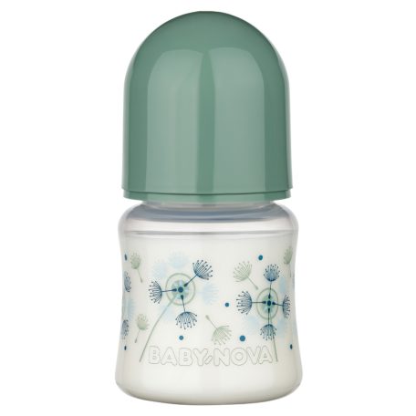 Baby-Nova Anti-Colic cumisüveg széles 150 ml szilikon cumival 0-24 hó - zöld 