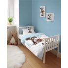 Pamut ágynemű huzat 90*120 cm - Kutyusok fehér/kék