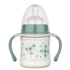 Baby-Nova cumisüveg fogóval széles 150 ml szilikon cumival 0-24 hó - zöld