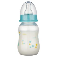   Baby-Nova Anti-Colic cumisüveg szilikon cumival S-es 130 ml - kék