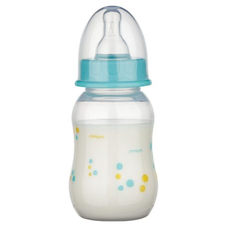 Baby-Nova Anti-Colic cumisüveg szilikon cumival S-es 130 ml - kék