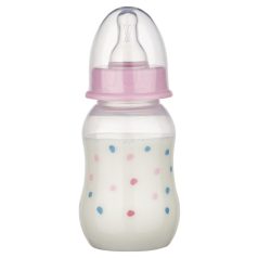   Baby-Nova Anti-Colic cumisüveg szilikon cumival S-es 130 ml - rózsaszín 
