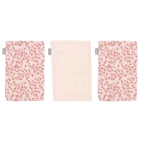 Luma Muszlin törlőkendő bambuszal 3 db - Leopard Pink