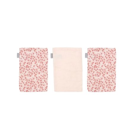Luma Muszlin törlőkendő bambuszal 3 db - Leopard Pink