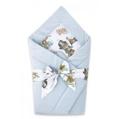 Baby Shop  megkötős pólyatakaró 75x75cm - kék kalózok