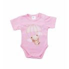 Rövid ujjú baba body rózsaszín maci (74)