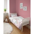 Pamut ágynemű huzat 100*135 cm - Rózsaszín unikornis