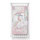 Pamut ágynemű huzat 90*120 cm - Unikornis rózsaszín