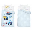 Pamut ágynemű huzat 90*120 cm - Beep! kék