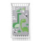 Pamut ágynemű huzat 100*135 cm - Szürke Dinó 