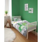 Pamut ágynemű huzat 90*120 cm - Szürke Dinó 