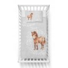 Pamut ágynemű huzat 100*135 cm - Szürke Póni