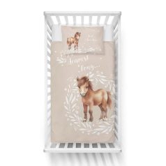 Pamut ágynemű huzat 90*120 cm - Bézs Poni