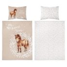 Pamut ágynemű huzat 90*120 cm - Bézs Poni