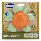 Chicco Baby Turtle Eco+ bébiteknős rágókás textiljáték 3 hó+