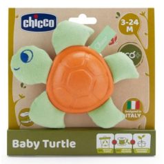   Chicco Baby Turtle Eco+ bébiteknős rágókás textiljáték 3 hó+