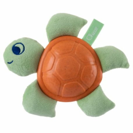 Chicco Baby Turtle Eco+ bébiteknős rágókás textiljáték 3 hó+