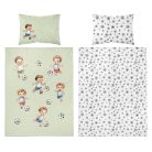 Pamut ágynemű huzat 100*135 cm - Kis focisták zöld